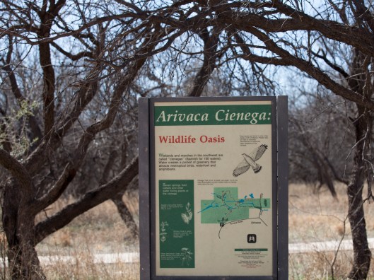 Arivaca Cienega Wildlife Oasis signage