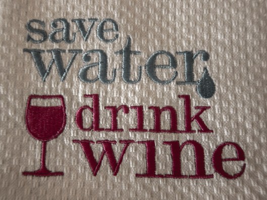 save water drink wine