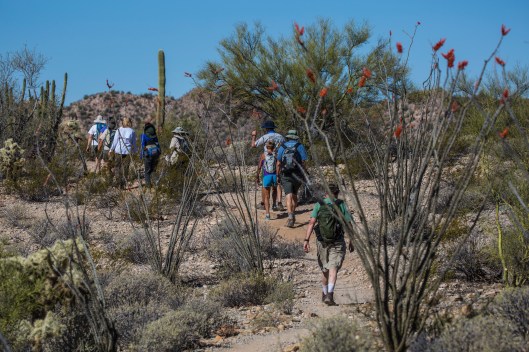 group on trail